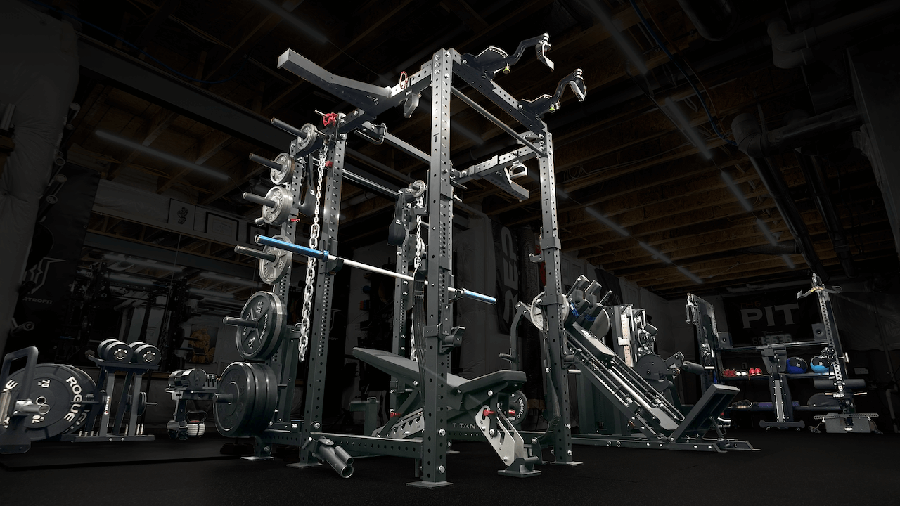 The Pit home gym used in the HypertroFit homepage hero